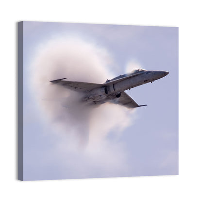 Supersonic Fighter Jet with Vapor Cone Wall Art