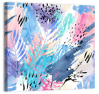 Palm Leaf Watercolor Collage Wall Art