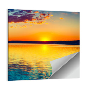 Sunset Over The Lake In Russia Wall Art