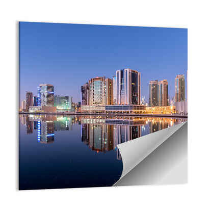 Dubai Marina Skyline at Dusk Wall Art