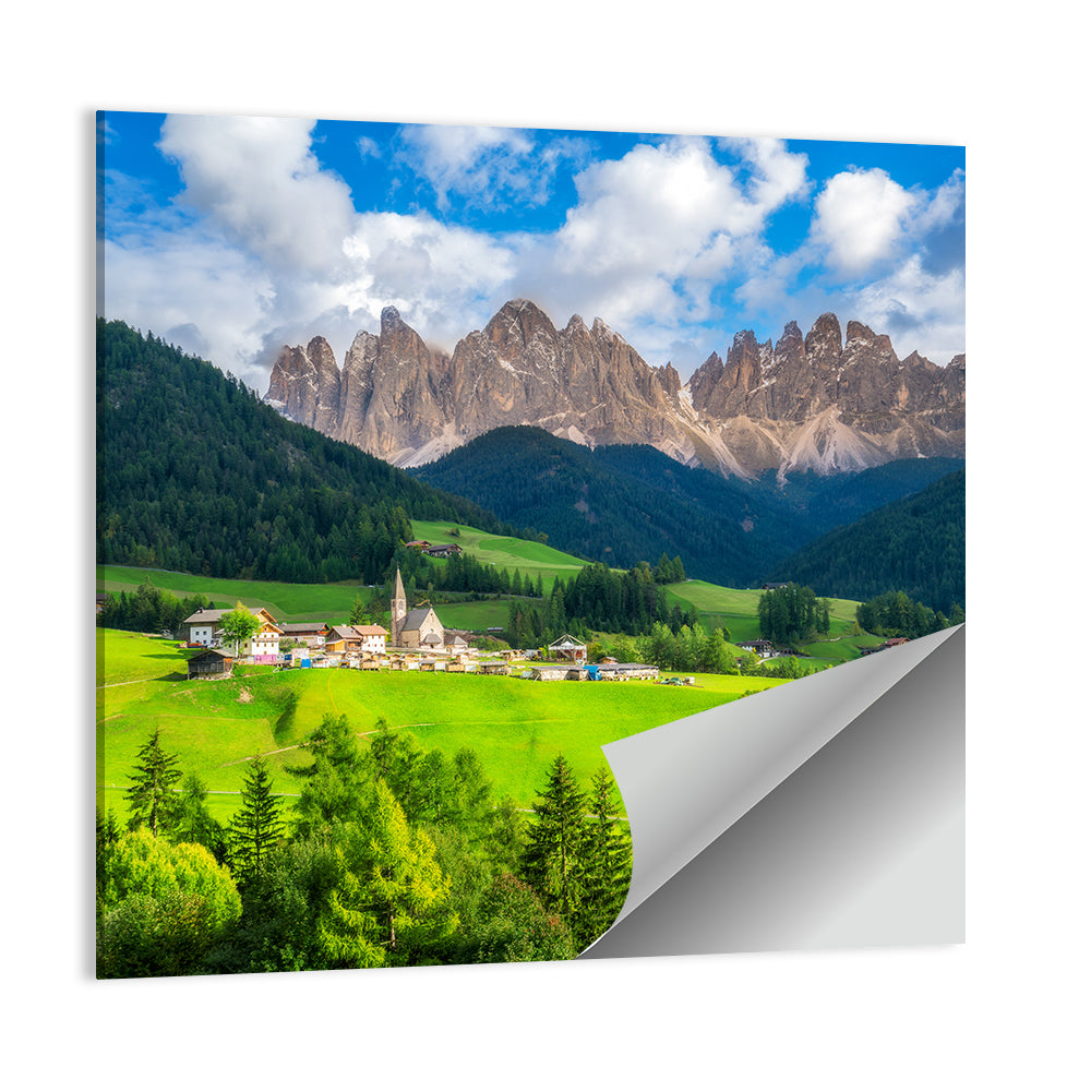 Santa Maddalena Village, Odle Peaks Wall Art