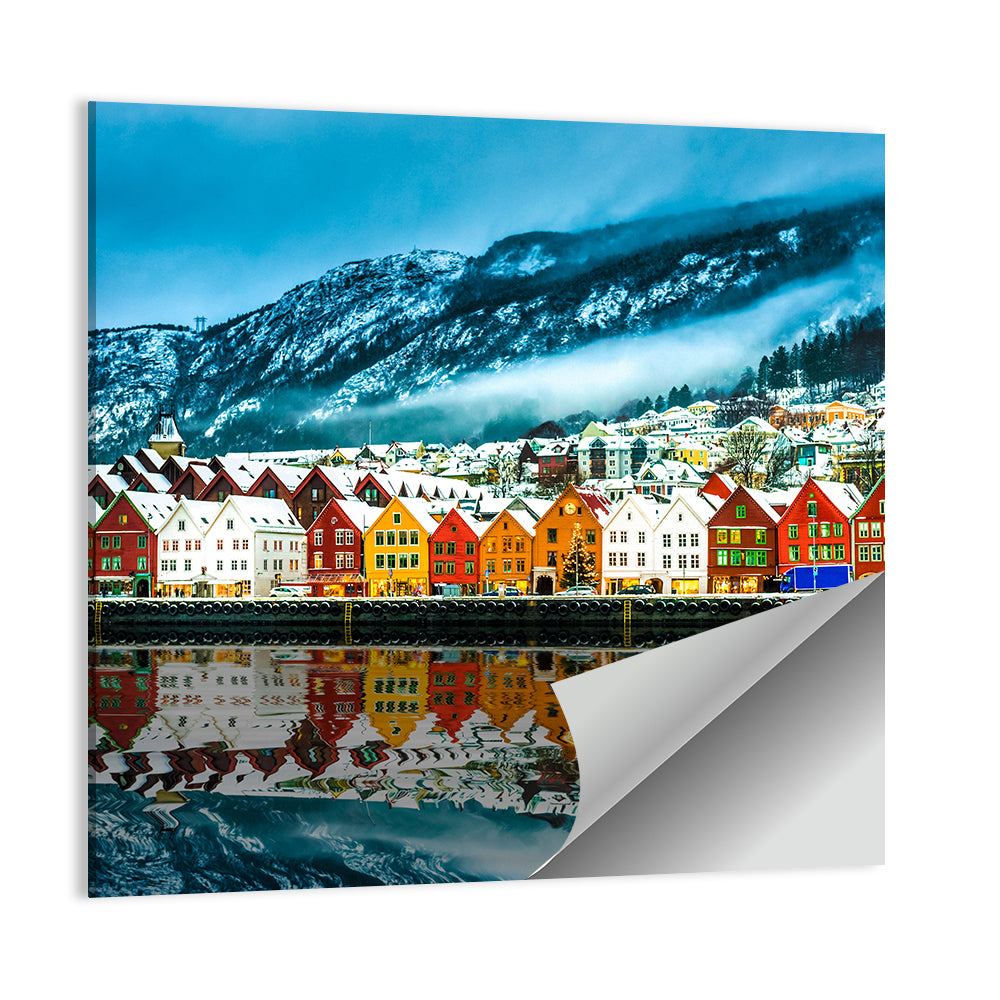 Bryggen Harbor, Bergen Wall Art