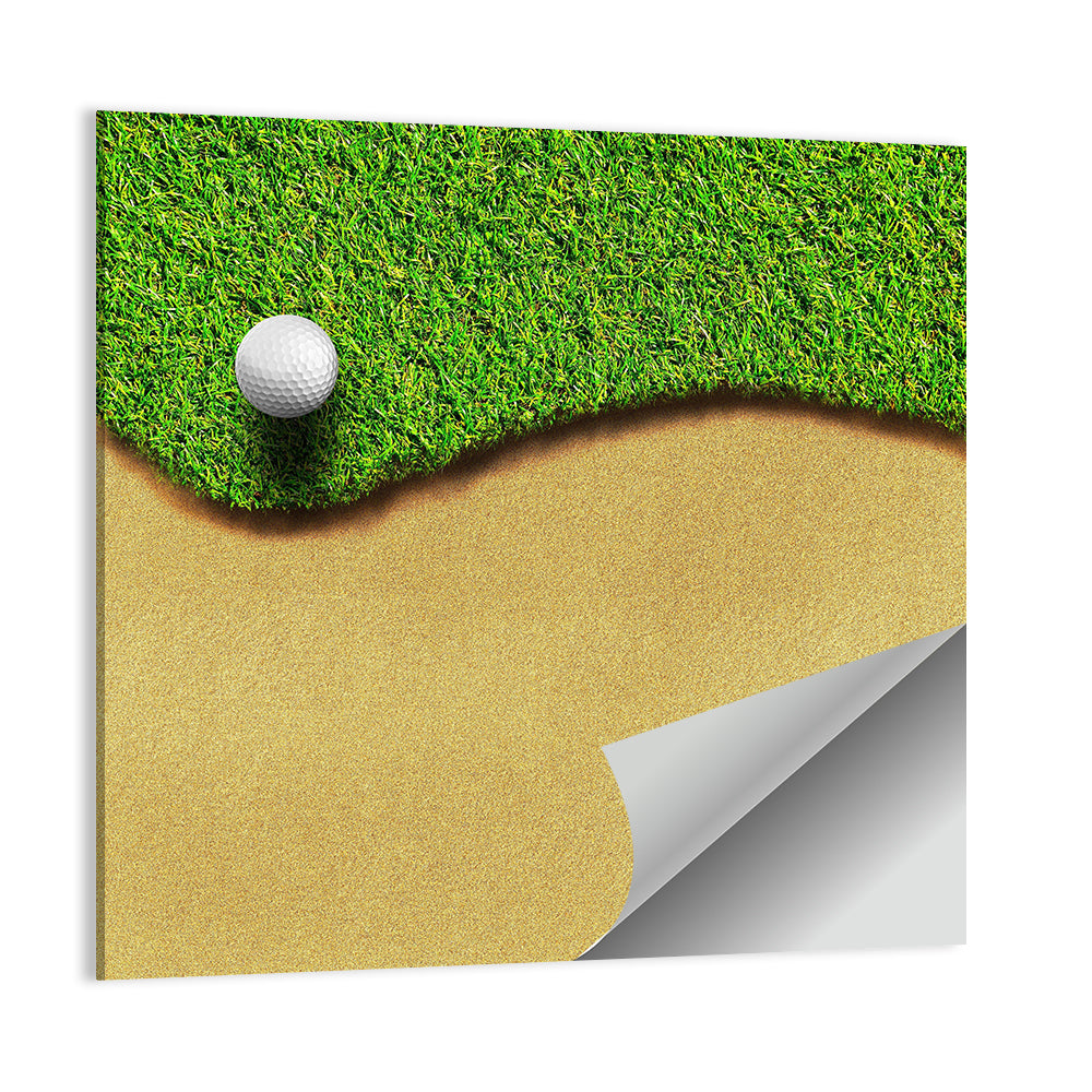 Golf Ball on Bunker Edge Wall Art