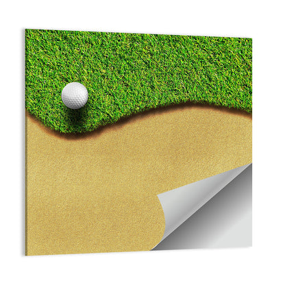 Golf Ball on Bunker Edge Wall Art