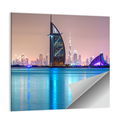 Dubai Night Skyline Wall Art