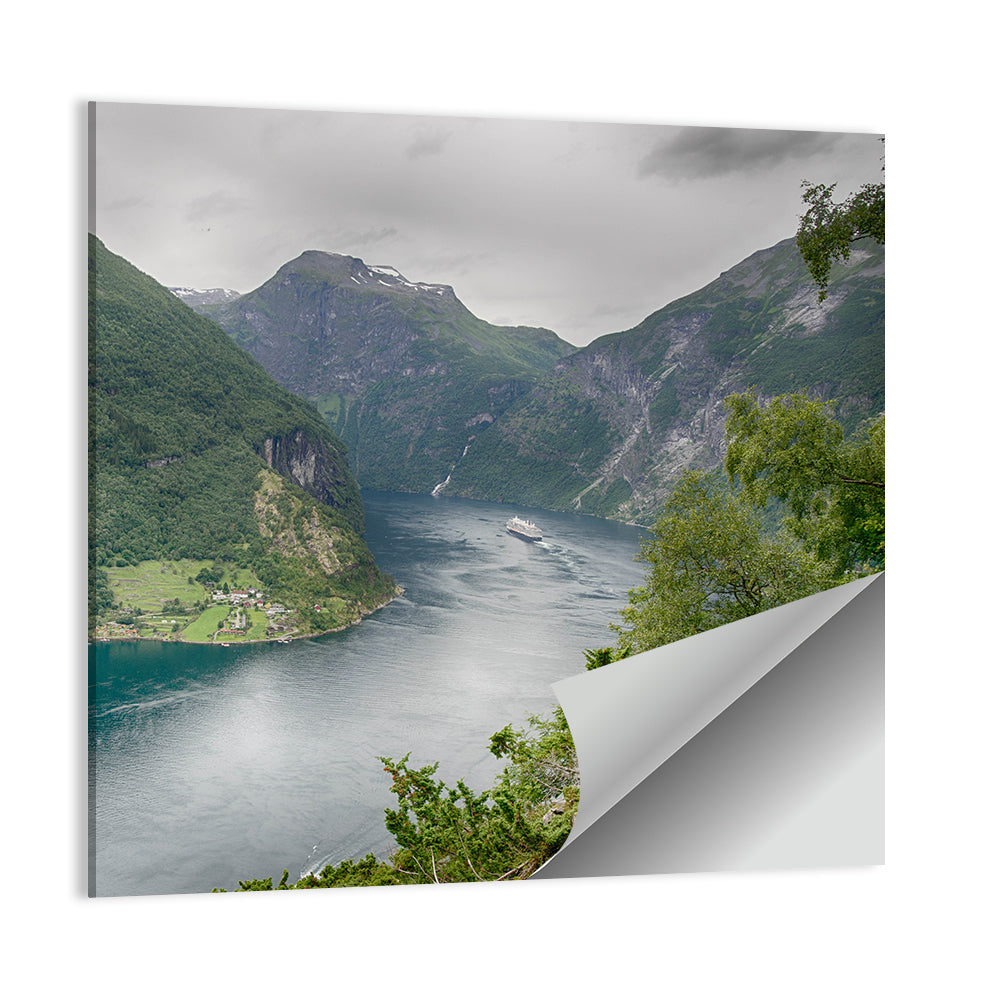 Geirangerfjord with Cruise Ship Wall Art
