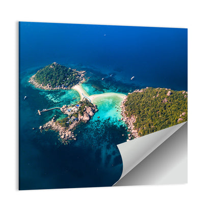Koh Nang Yuan Aerial View Wall Art