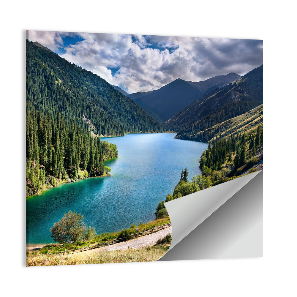 High Mountain Lake Kolsai In Kazakhstan Wall Art