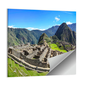 Machu Picchu In Peruvian Andes Mountains Wall Art