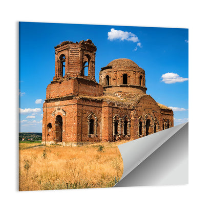 Sunlit Ruined Orthodox Cathedral Wall Art
