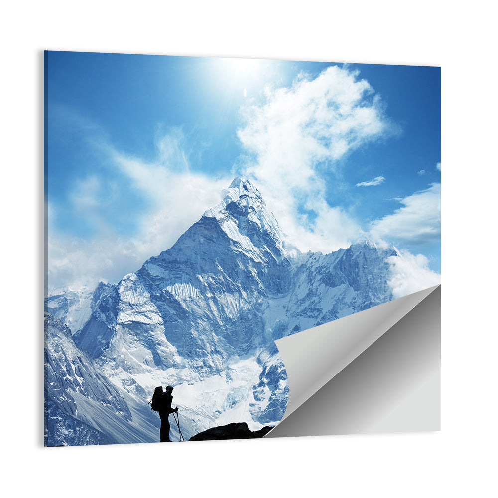 Himalayan Climber Silhouette Wall Art