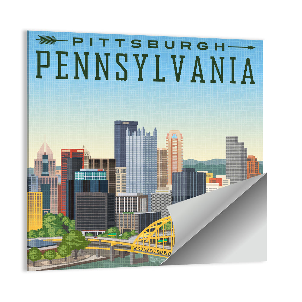 Pittsburgh Fort Pitt Bridge Skyline Wall Art