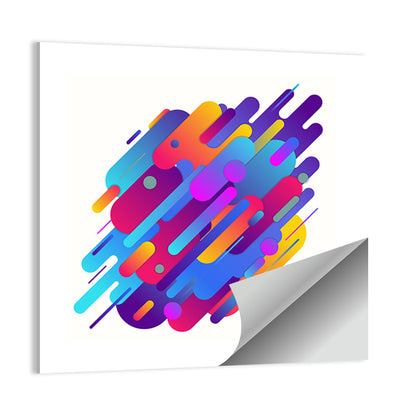 Diagonal Geometric Color Study Wall Art