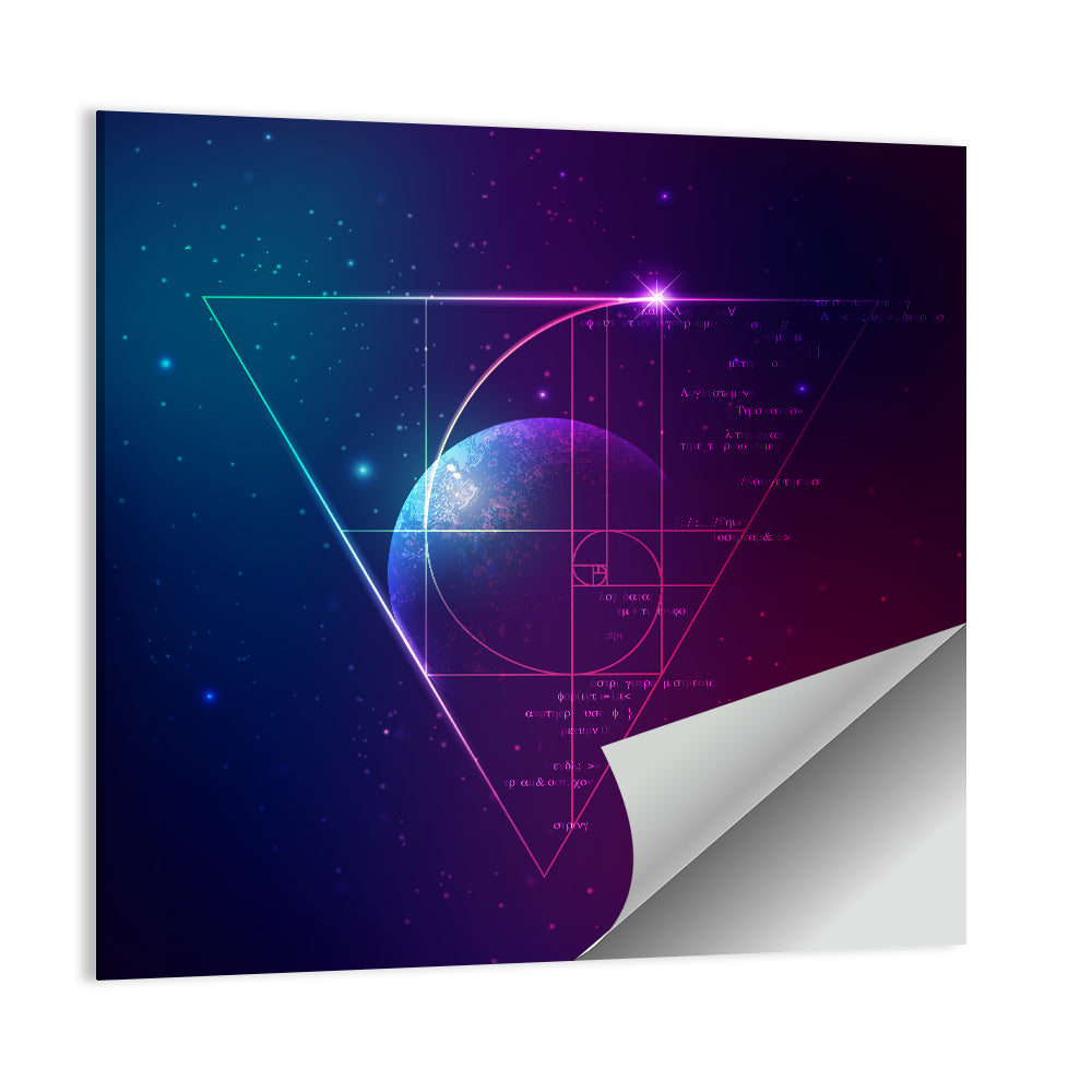 Golden Spiral Planet Wall Art