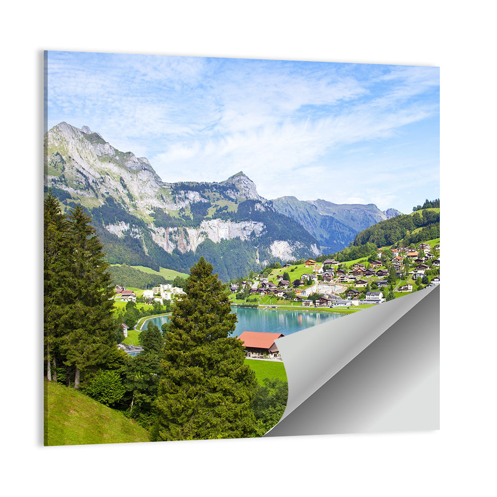 Lungern Lake Village Wall Art