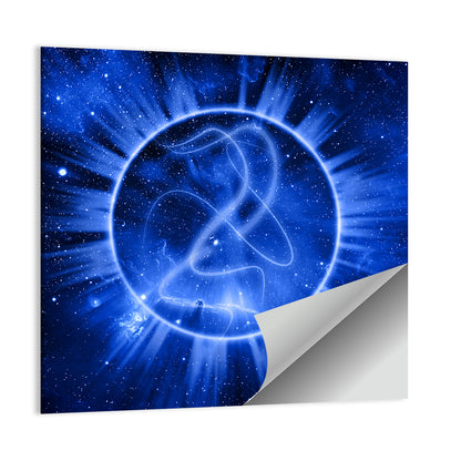 Cosmic Rays Over Blue Nebula Wall Art