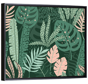 Tropical Leaves Seamless Pattern Wall Art