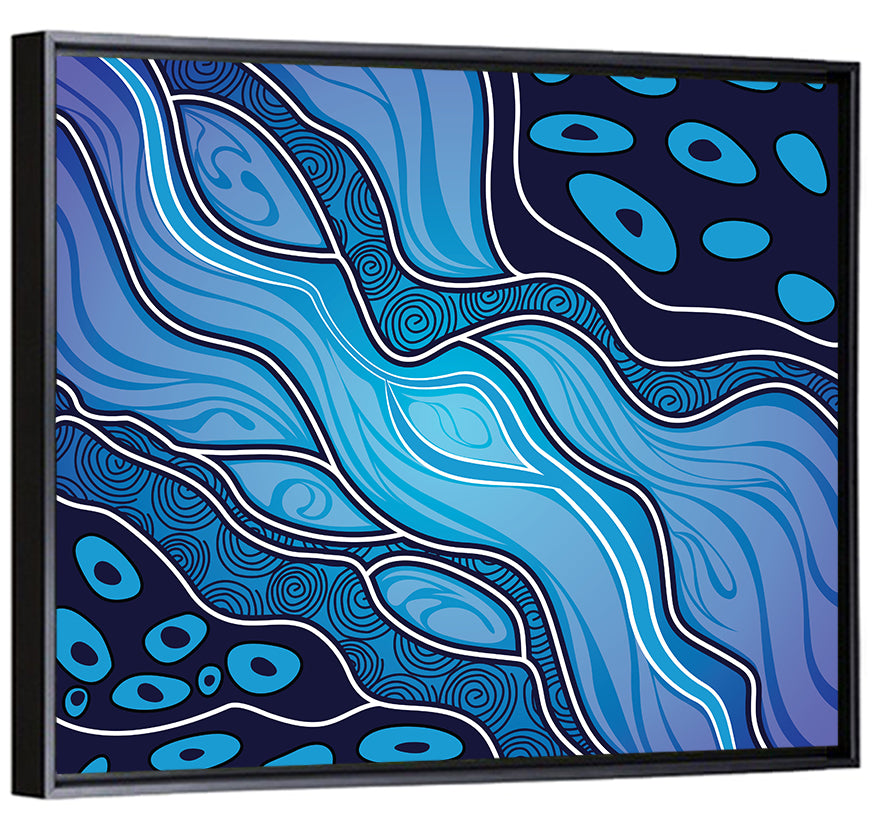River Flow Vector Painting Wall Art