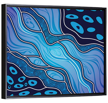 River Flow Vector Painting Wall Art