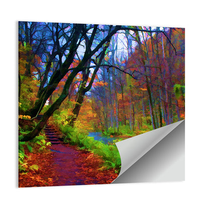 Autumn Along Oirase River Wall Art
