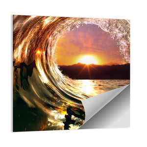 Scenic Ocean Wave Sunset Wall Art