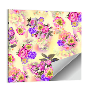 Summer Roses & Iris Flowers Artwork Wall Art