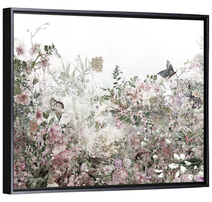 Faded Watercolor Floral Garden Wall Art