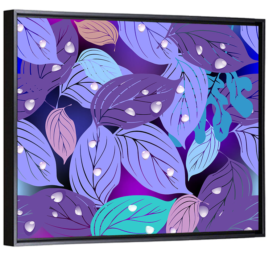 Dewy Leaf Pattern Wall Art