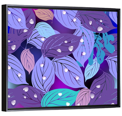 Dewy Leaf Pattern Wall Art