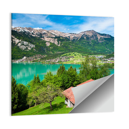 Lake Brienz with Alpine Cabins Wall Art