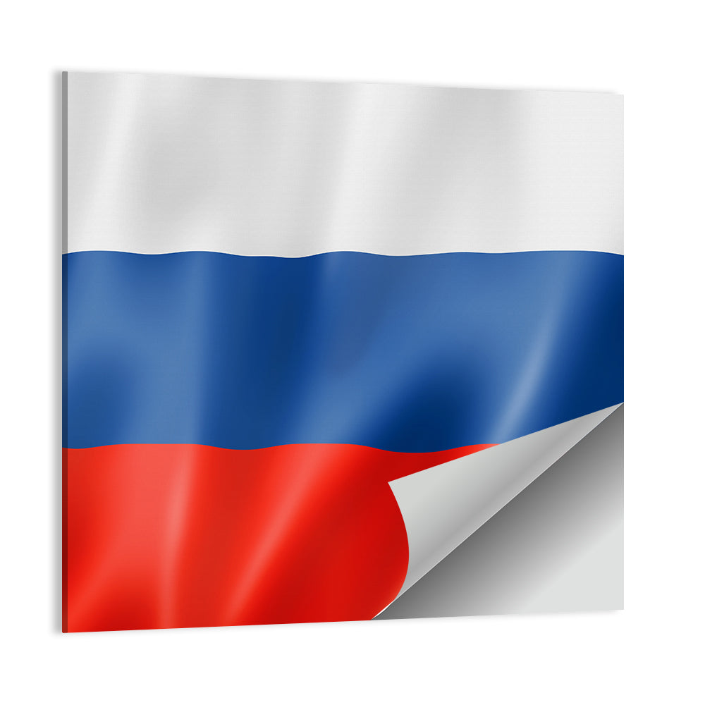 Russian Tricolor Flag Wall Art