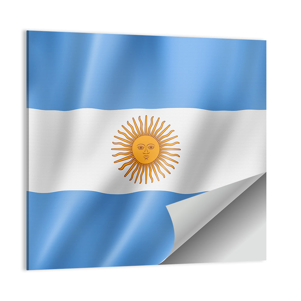 Argentine Flag with Sun Emblem Wall Art