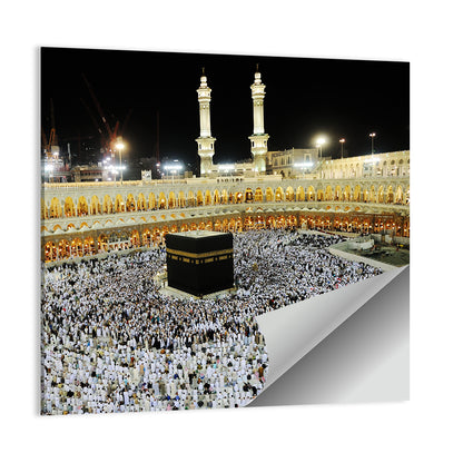 Kaaba Overhead Night View Wall Art