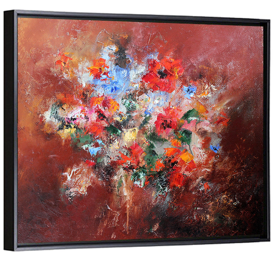 Impasto Poppy Bouquet Wall Art
