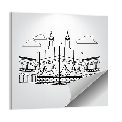 Khana E Kaaba Minimalist Line Wall Art