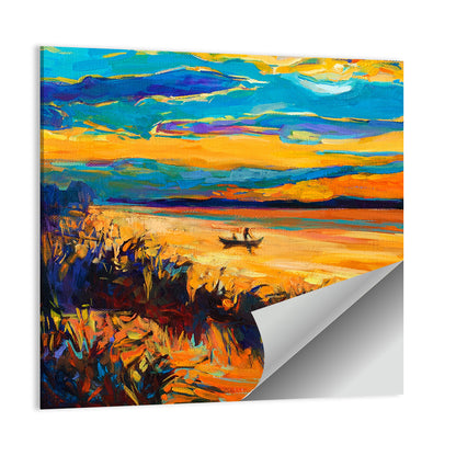 Impressionist Lake Sunset Wall Art