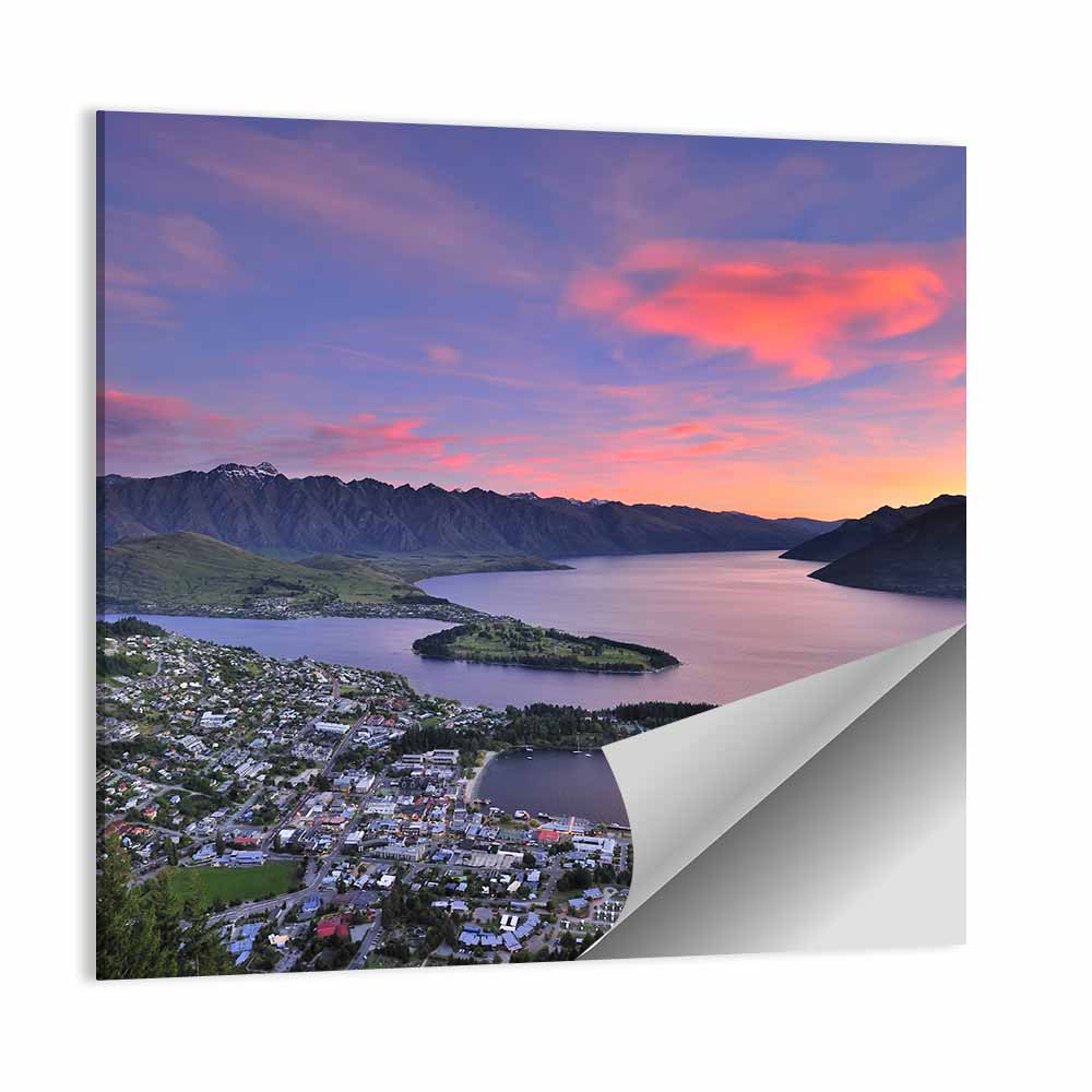 Queenstown Over Lake Wakatipu Wall Art