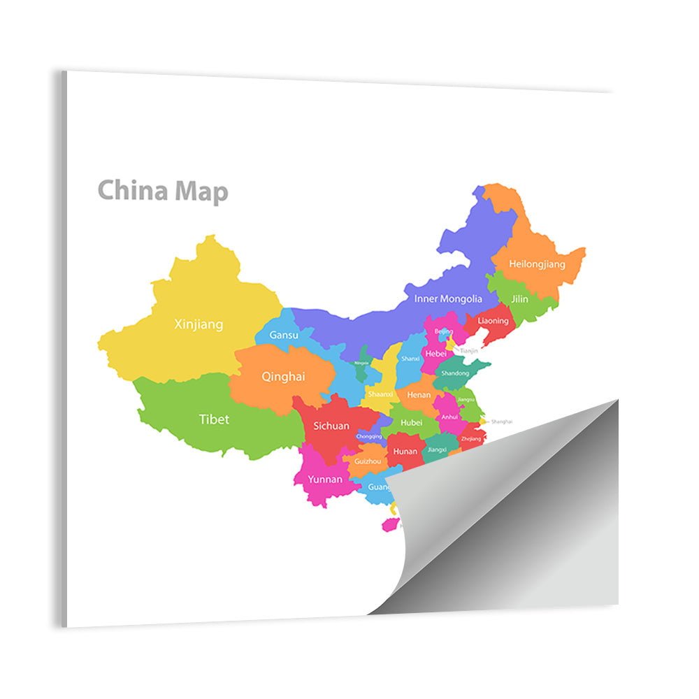 Map of China Wall Art