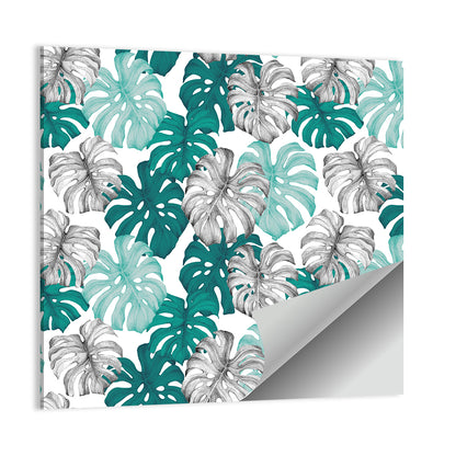 Seamless Monstera Leaf Pattern Wall Art