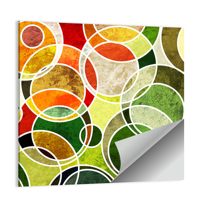 Layered Grunge Circles Wall Art
