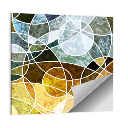 Weathered Geometric Mosaic Wall Art