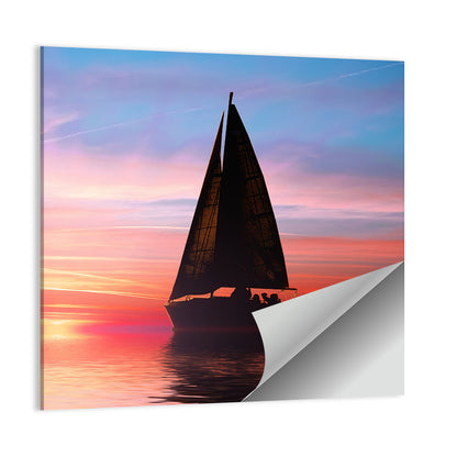 Sailboat at Sunset Wall Art