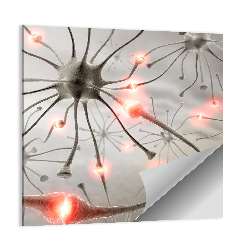 Hardwired Neurons with Glowing Synapses Wall Art