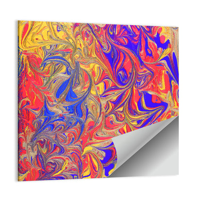 Vibrant Marbled Swirl Abstract Wall Art
