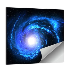 Blue Spiral Galaxy Wall Art