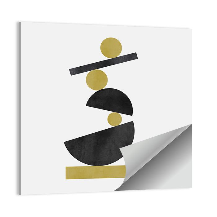 Balanced Geometric Stack Wall Art as a poster print