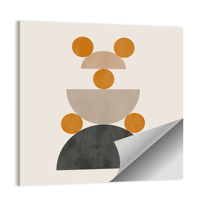 Stacked Geometric Shapes Wall Art