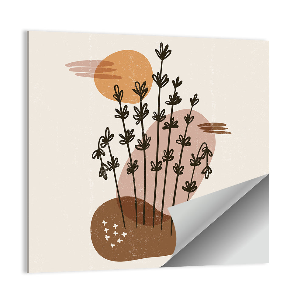 Lavender Botanical Minimalist Wall Art