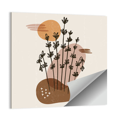 Lavender Botanical Minimalist Wall Art