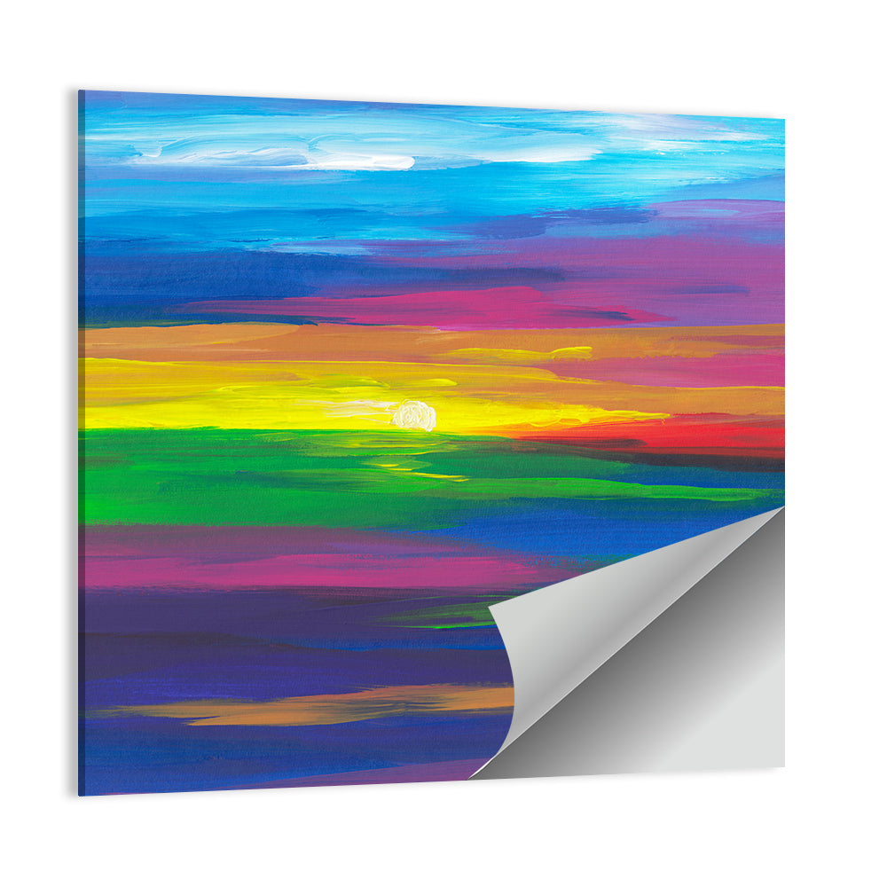 Colorful Abstract Sunset Wall Art